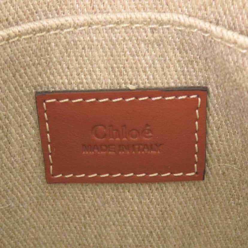 Chloé Small Linen Woody Fringe Tote Brown Very good condition - Box View