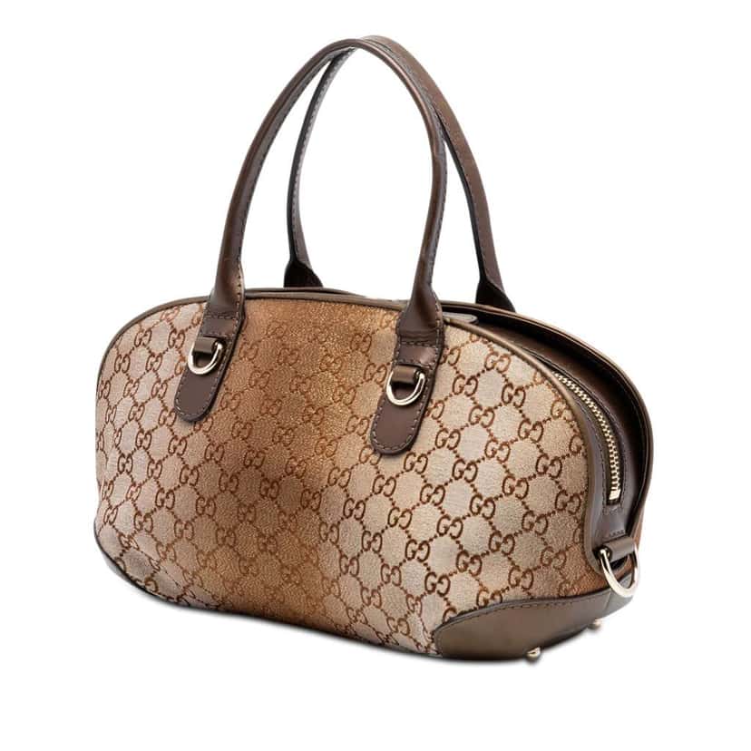Gucci GG Lurex Heart Bit Satchel Beige Very good condition - Back View