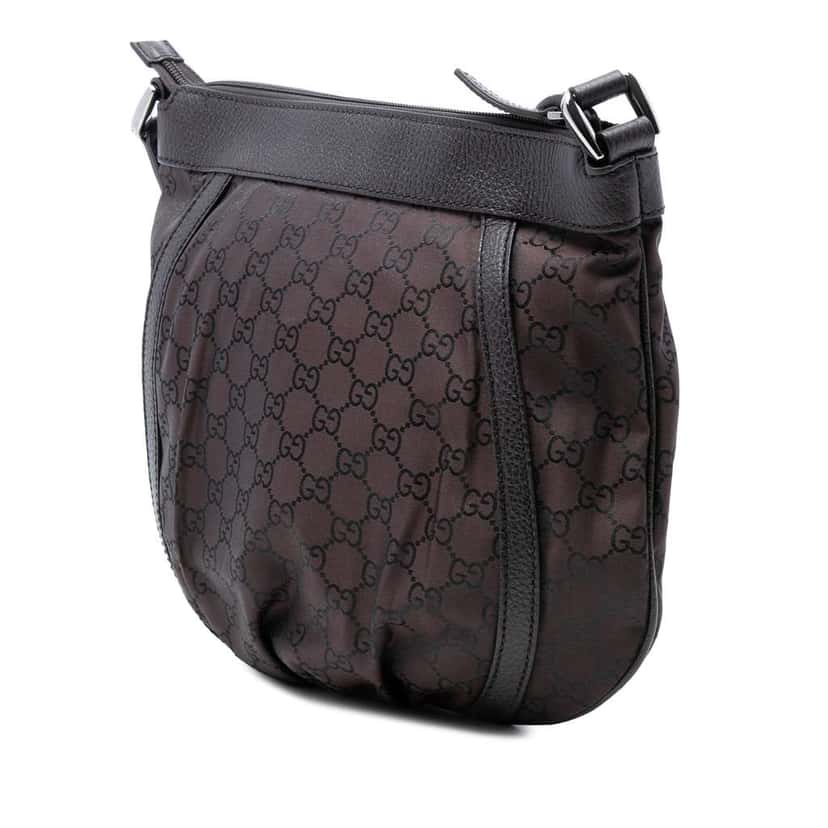 Gucci GG Nylon Abbey D Ring Crossbody Brown Very good condition - Back View