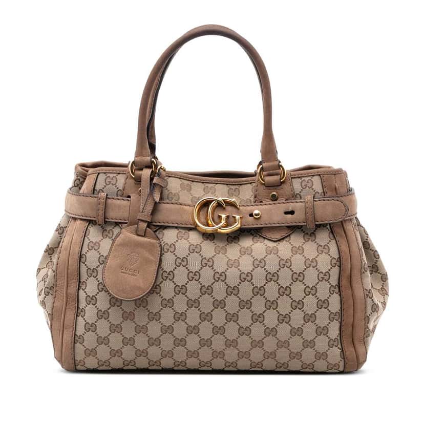 Gucci GG Canvas Running Tote Beige Very good condition - Front View