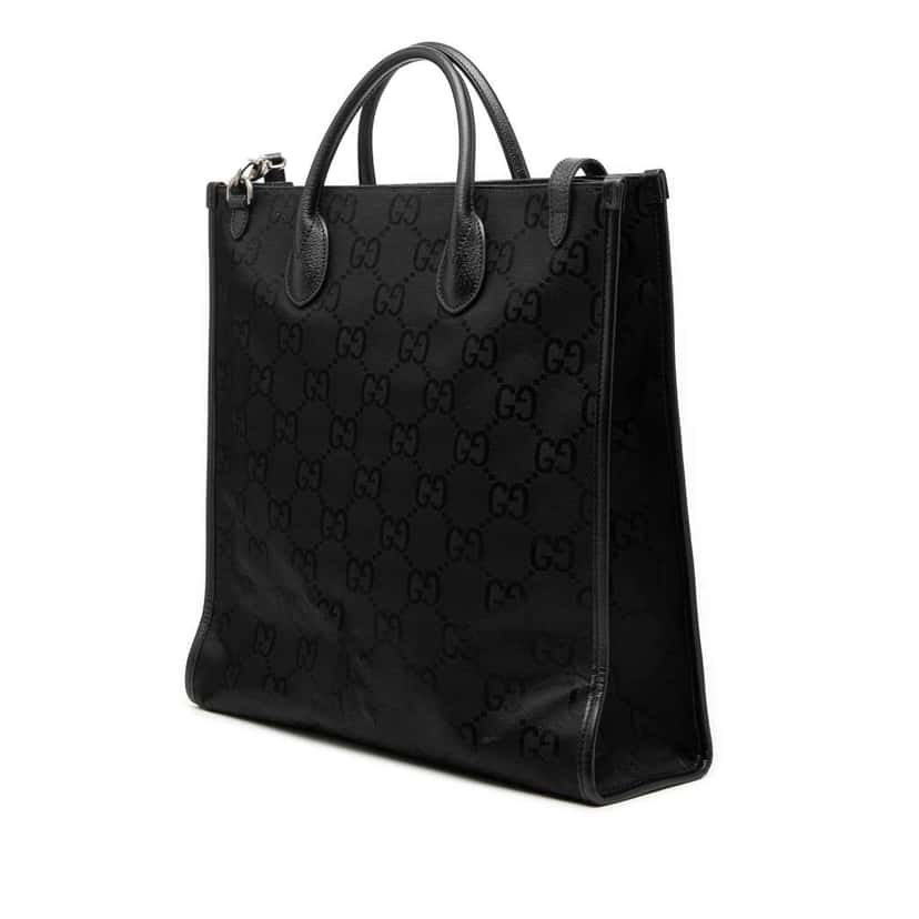 Gucci Medium GG Nylon Off the Grid Convertible Tote Black Very good condition - Back View