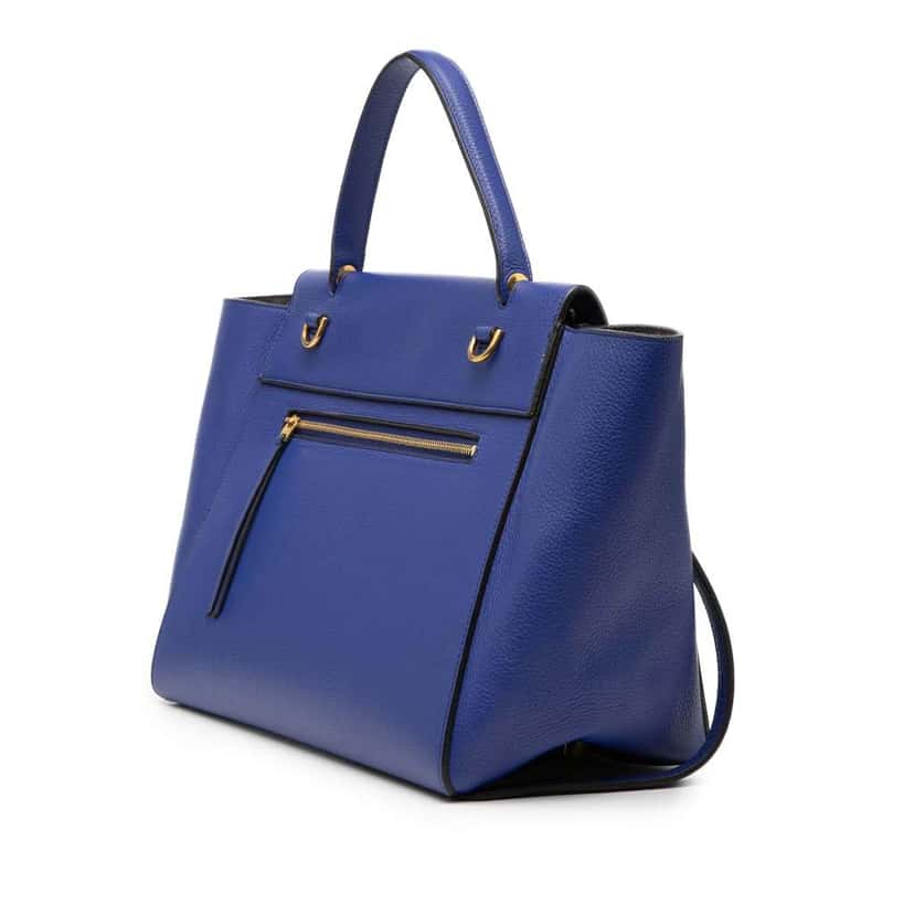 Celine Mini Leather Belt Bag Satchel Blue Leather Very good condition - Back View