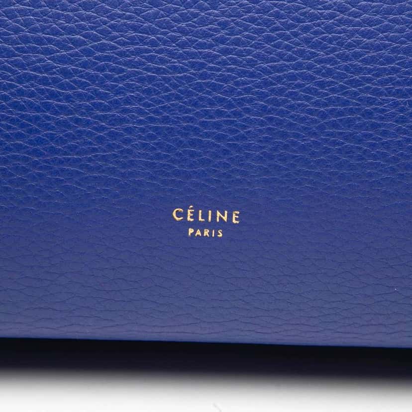 Celine Mini Leather Belt Bag Satchel Blue Leather Very good condition - Box View