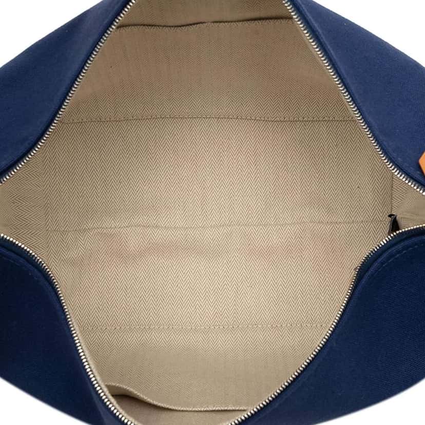 Hermès Large Toile Bride A Brac Case Blue Canvas Very good condition - Model View