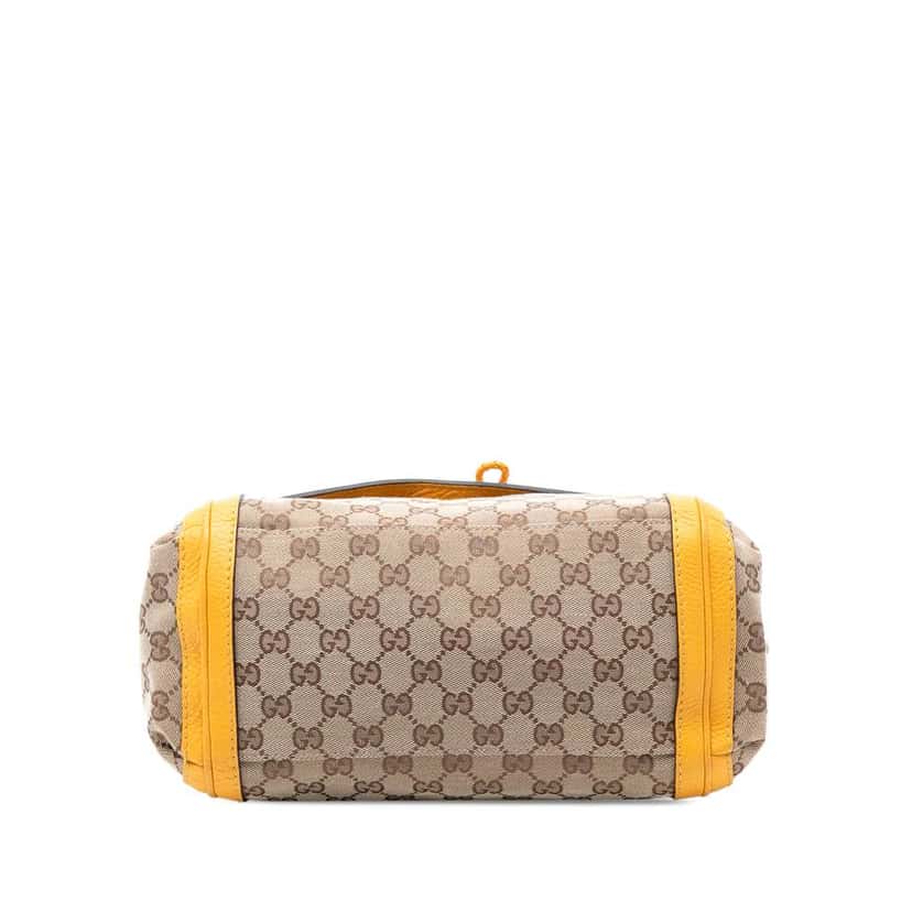 Gucci GG Canvas Bella Flap Satchel Beige Very good condition - Inside View