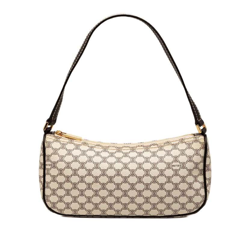 Celine Macadam Coated Canvas Shoulder Bag Brown Canvas Very good condition - Front View