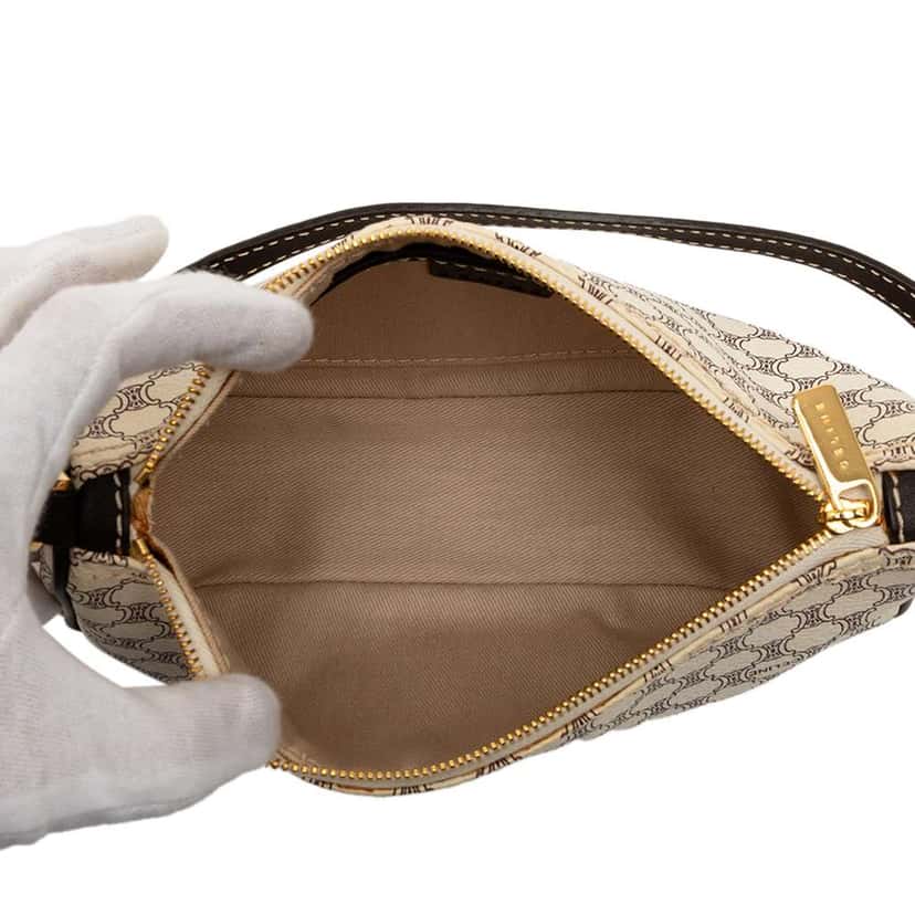 Celine Macadam Coated Canvas Shoulder Bag Brown Canvas Very good condition - Model View
