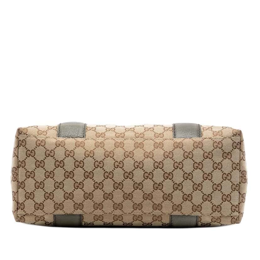 Gucci Large GG Canvas Bamboo Libeccio Tote Beige Good condition - Inside View