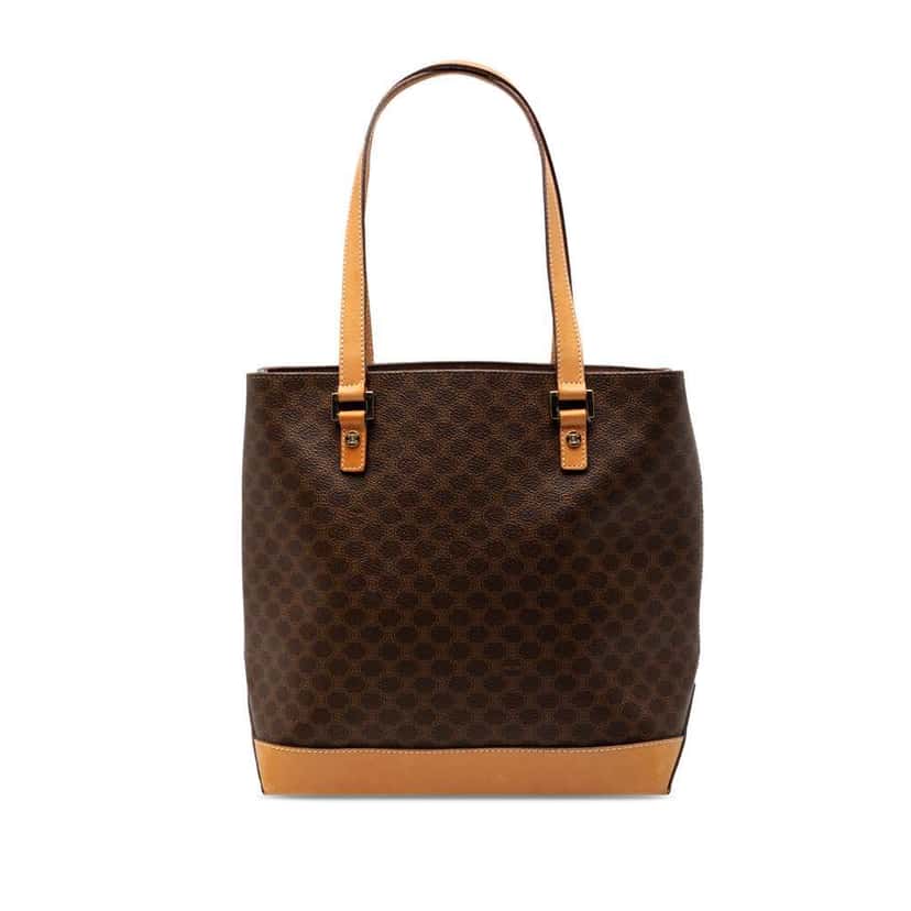 Celine Macadam Coated Canvas Tote Brown Canvas Good condition - Front View