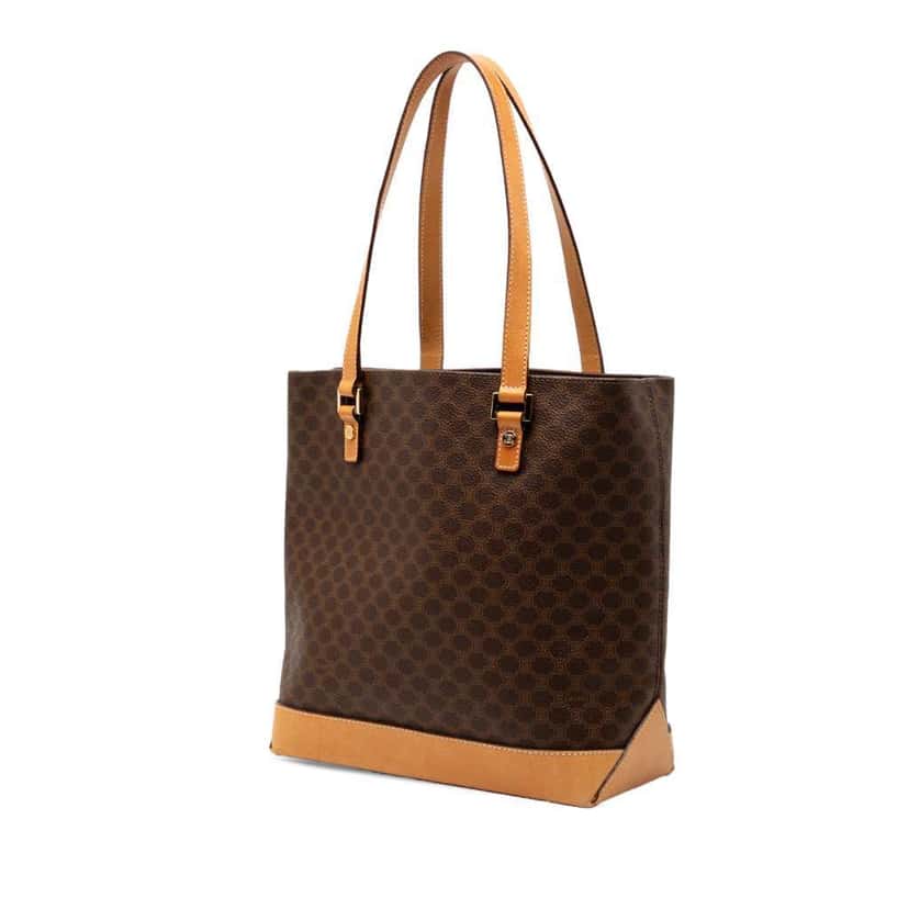 Celine Macadam Coated Canvas Tote Brown Canvas Good condition - Back View