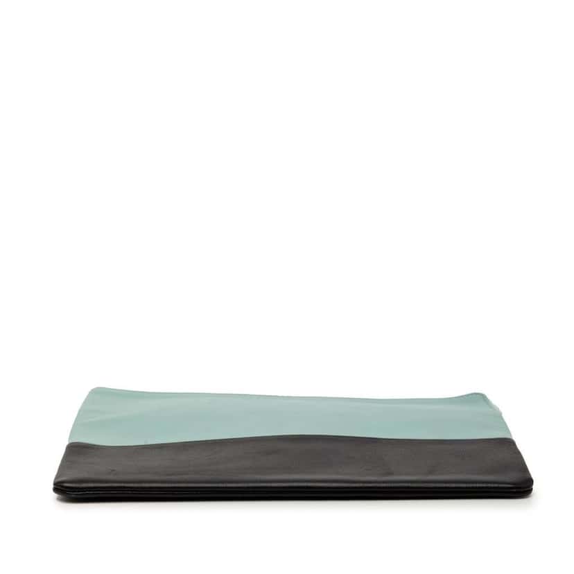 Celine Bicolor Lambskin Solo Clutch Blue Leather Very good condition - Inside View