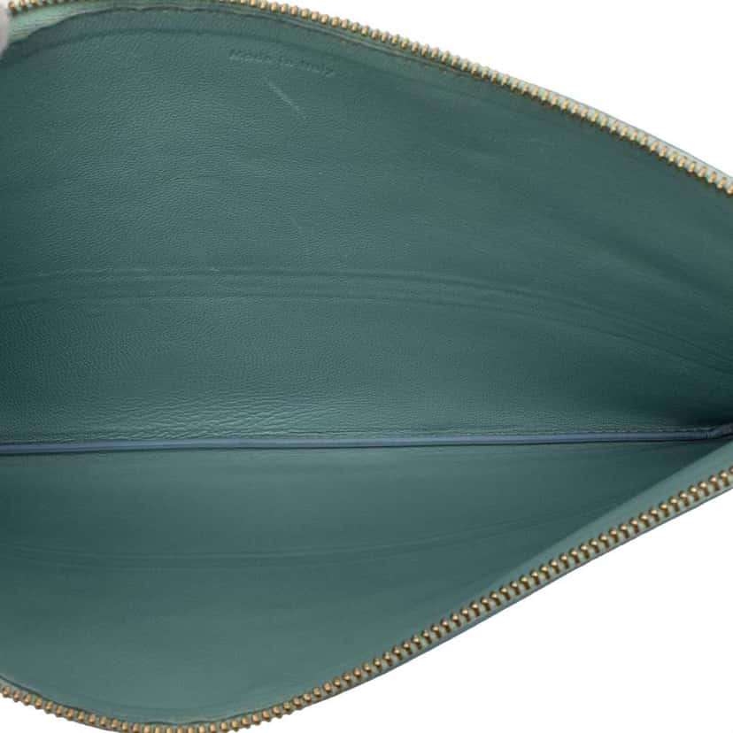 Celine Bicolor Lambskin Solo Clutch Blue Leather Very good condition - Model View