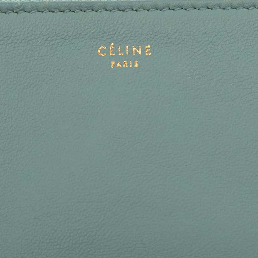Celine Bicolor Lambskin Solo Clutch Blue Leather Very good condition - Box View