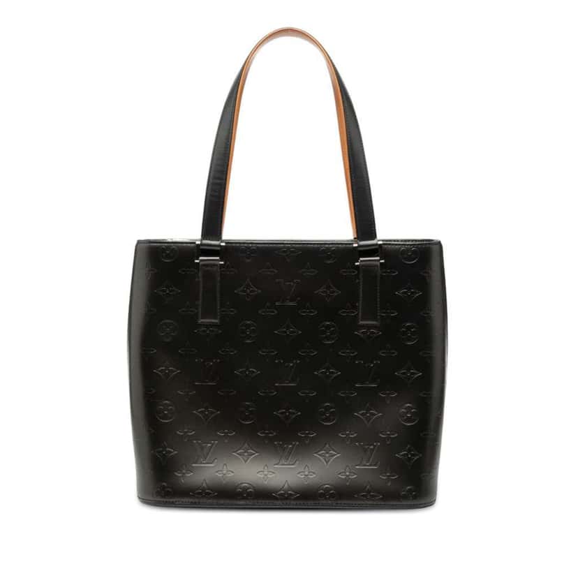 Louis Vuitton Monogram Mat Stockton Grey Leather Very good condition - Front View