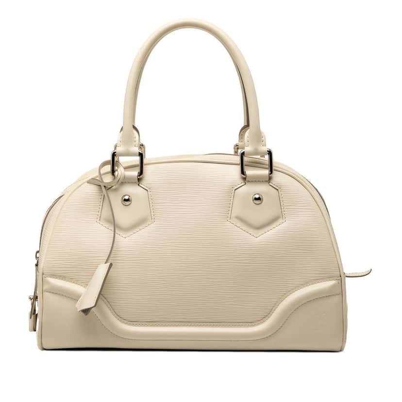Louis Vuitton Epi Bowling Montaigne PM White Leather Very good condition - Front View