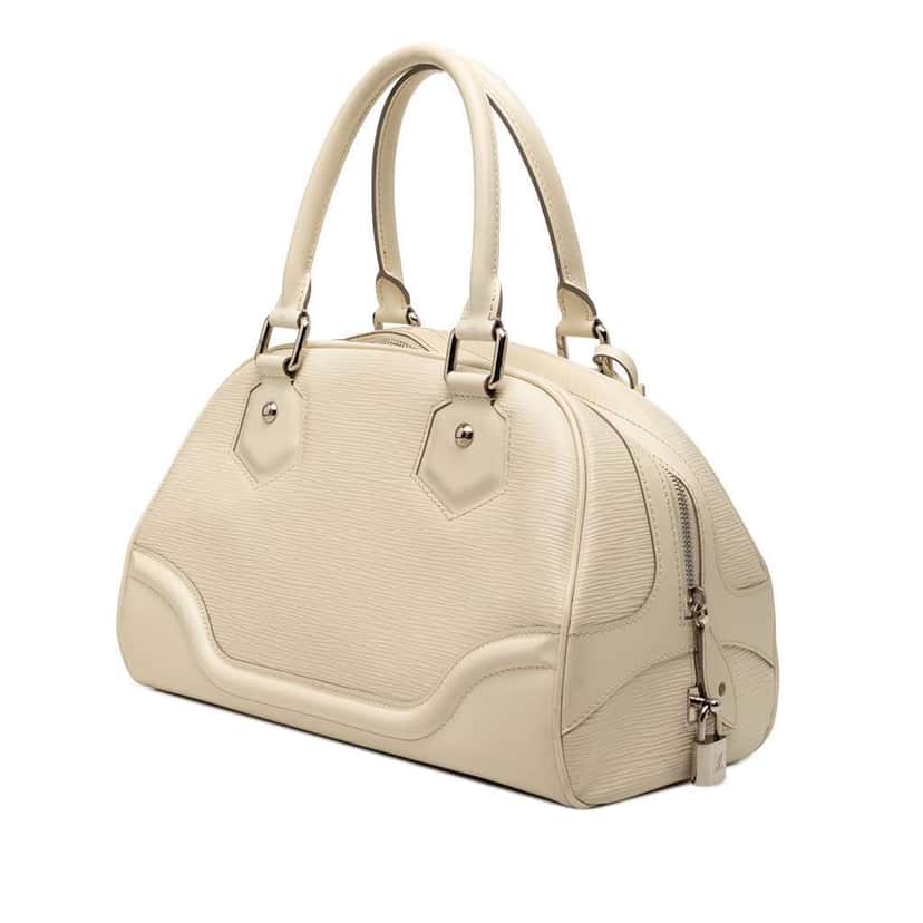 Louis Vuitton Epi Bowling Montaigne PM White Leather Very good condition - Back View