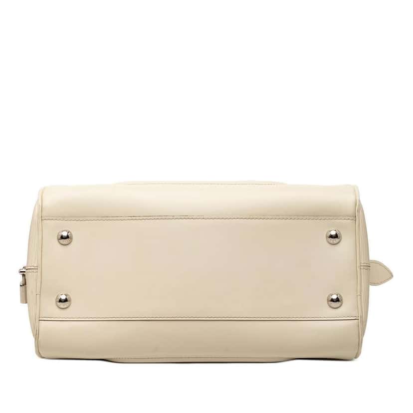 Louis Vuitton Epi Bowling Montaigne PM White Leather Very good condition - Inside View