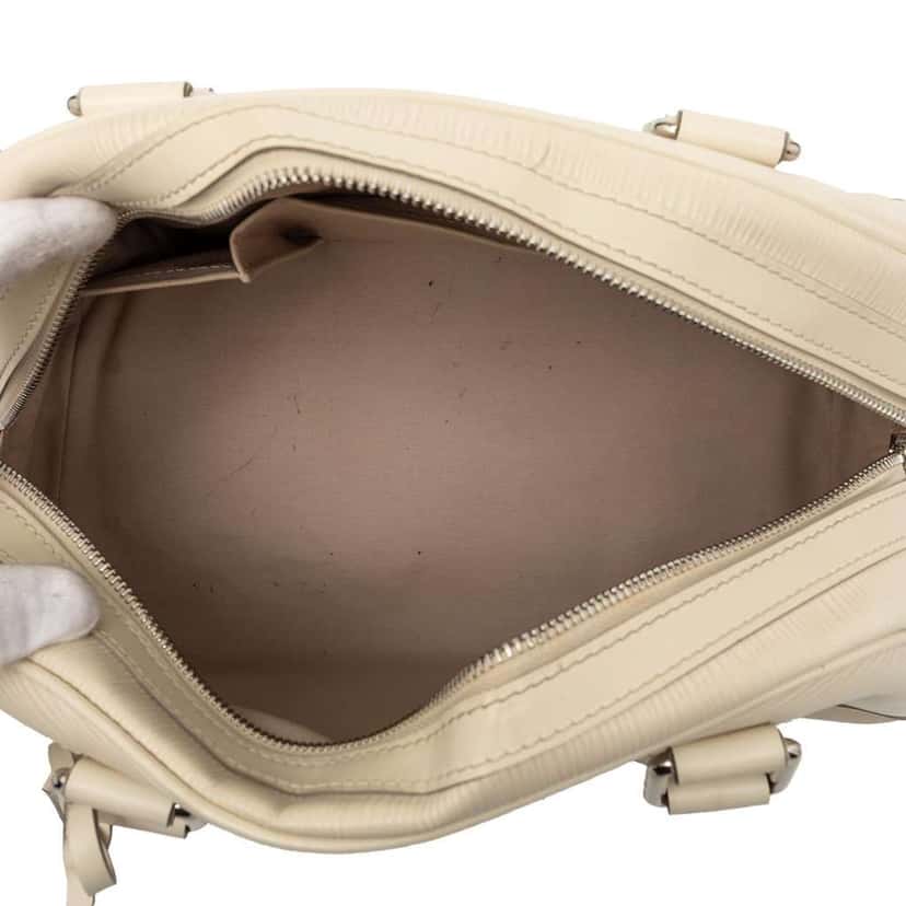 Louis Vuitton Epi Bowling Montaigne PM White Leather Very good condition - Model View