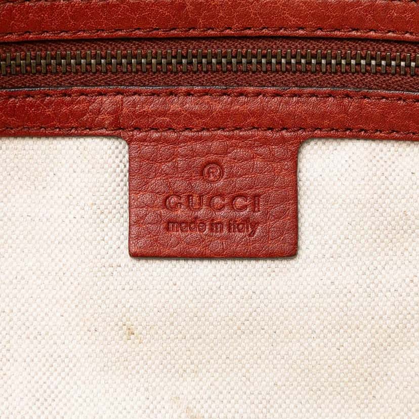 Gucci Leather Laidback Crafty Handbag Orange Leather Very good condition - Box View