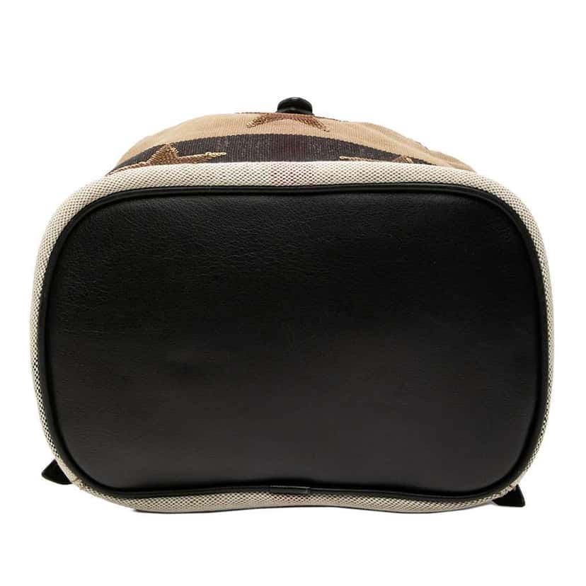 Burberry Mega Check Canvas Star Sequin Backpack Brown Canvas Very good condition - Inside View