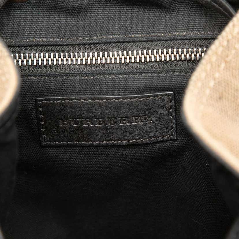 Burberry Mega Check Canvas Star Sequin Backpack Brown Canvas Very good condition - Box View