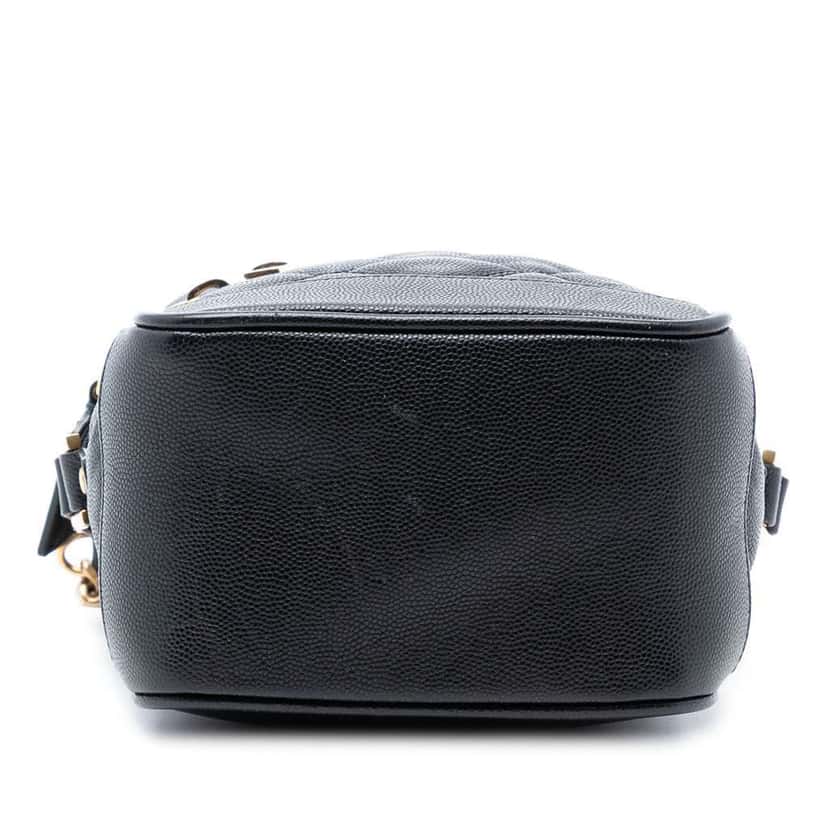 Saint Laurent Grain de Poudre Quilted 80s Vanity Bag Black Leather Very good condition - Inside View