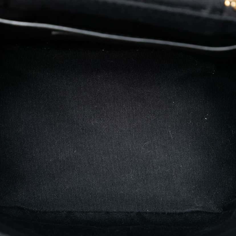 Saint Laurent Grain de Poudre Quilted 80s Vanity Bag Black Leather Very good condition - Model View