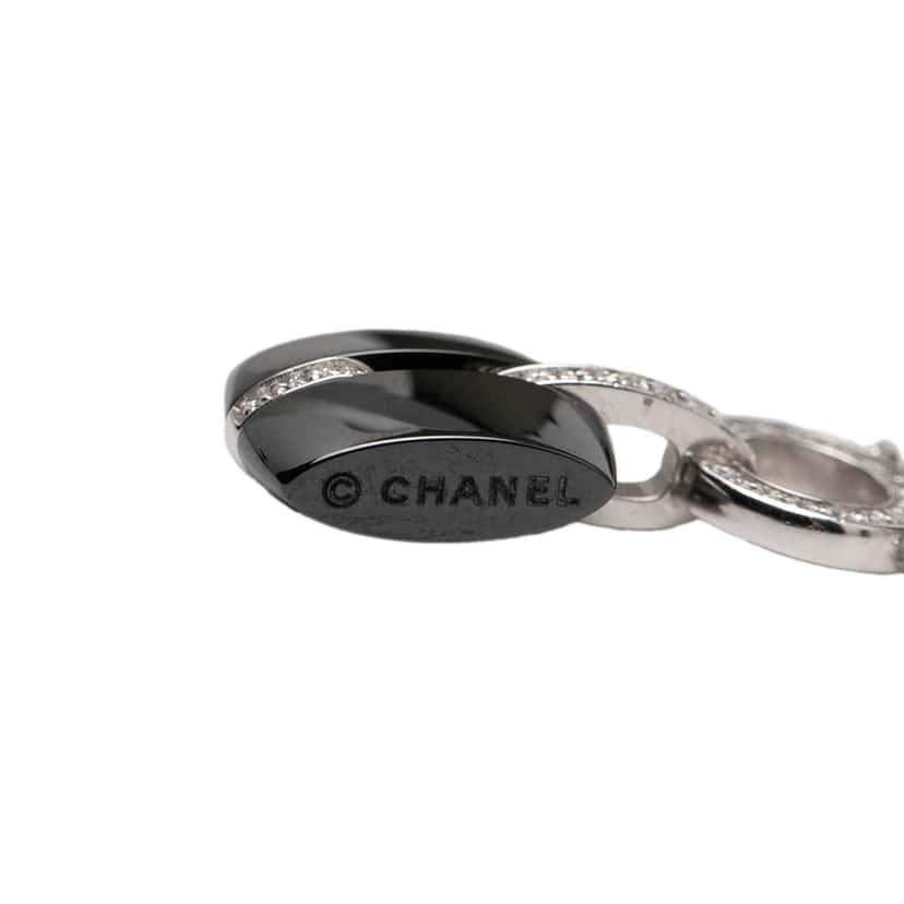 Chanel 18K White Gold Ultra Diamond Ceramic Pendant Necklace Silver White Gold Very good condition - Inside View