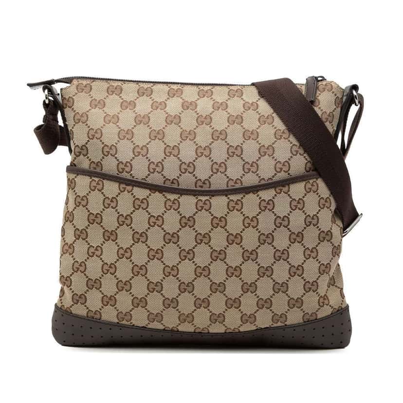 Gucci GG Canvas Crossbody Beige Canvas Very good condition - Front View