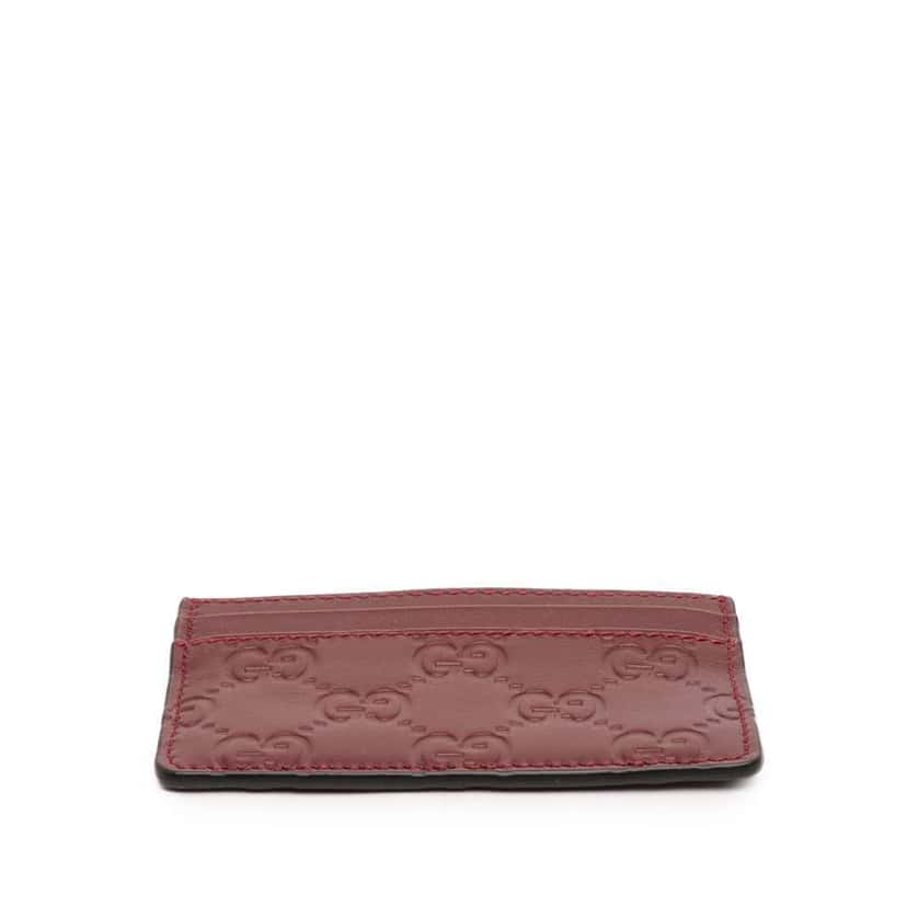 Gucci Guccisssima Card Holder Red Leather Very good condition - Inside View