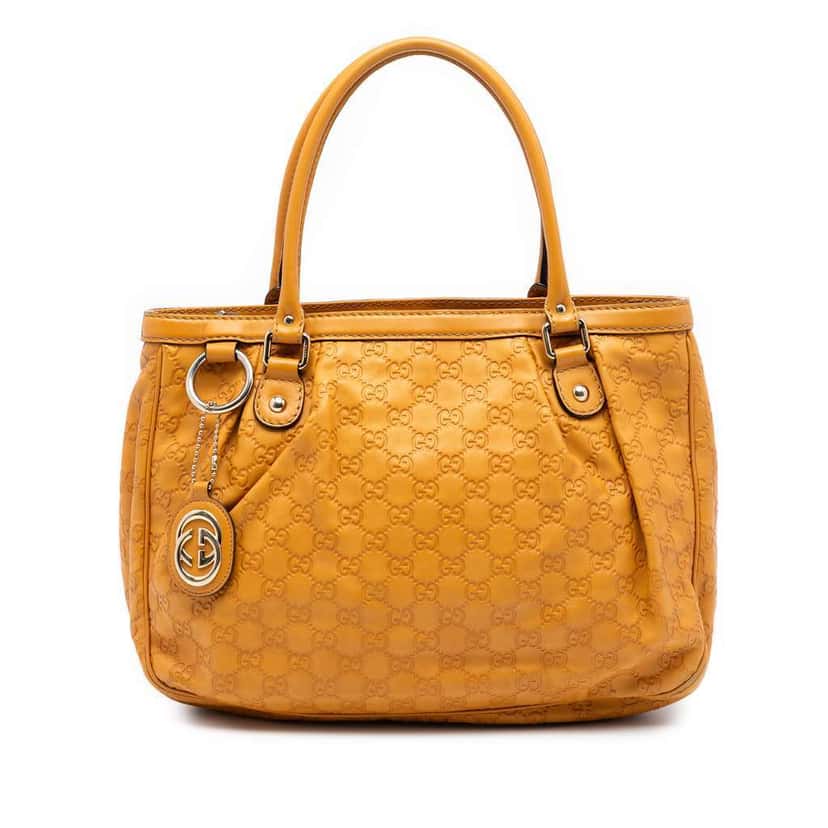 Gucci Guccissima Sukey Tote Yellow Leather Very good condition - Front View
