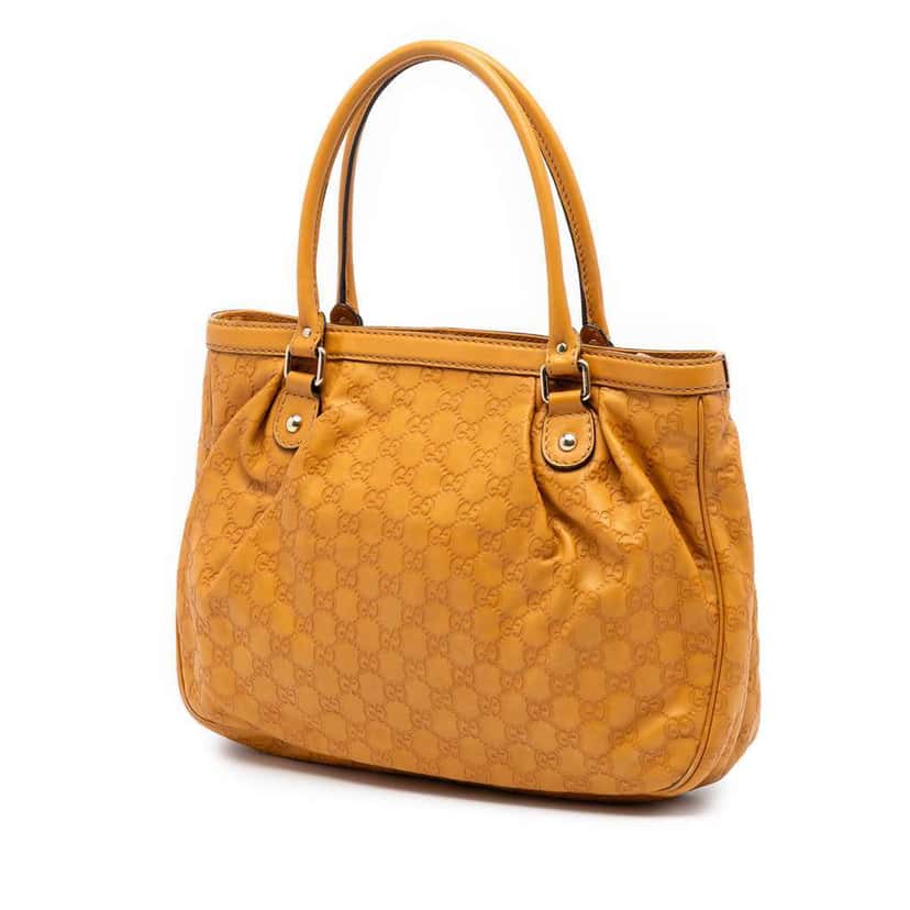 Gucci Guccissima Sukey Tote Yellow Leather Very good condition - Back View