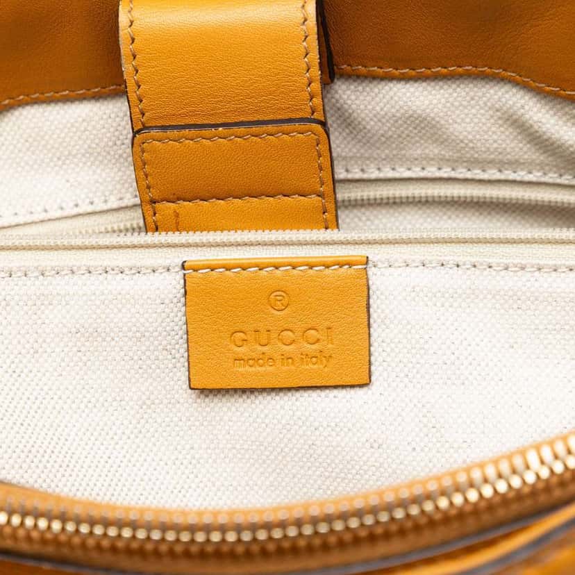 Gucci Guccissima Sukey Tote Yellow Leather Very good condition - Box View