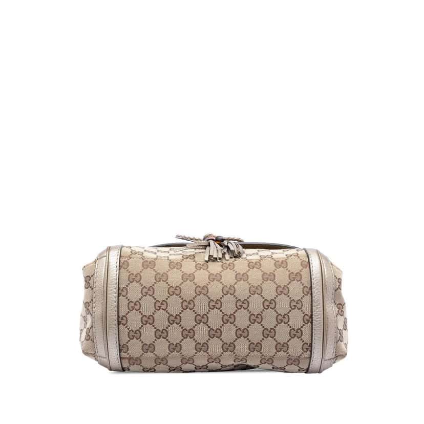 Gucci GG Canvas Bella Flap Satchel Beige Very good condition - Inside View