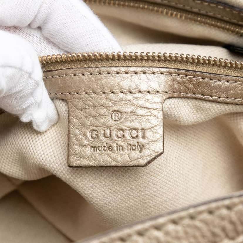 Gucci GG Canvas Bella Flap Satchel Beige Very good condition - Box View
