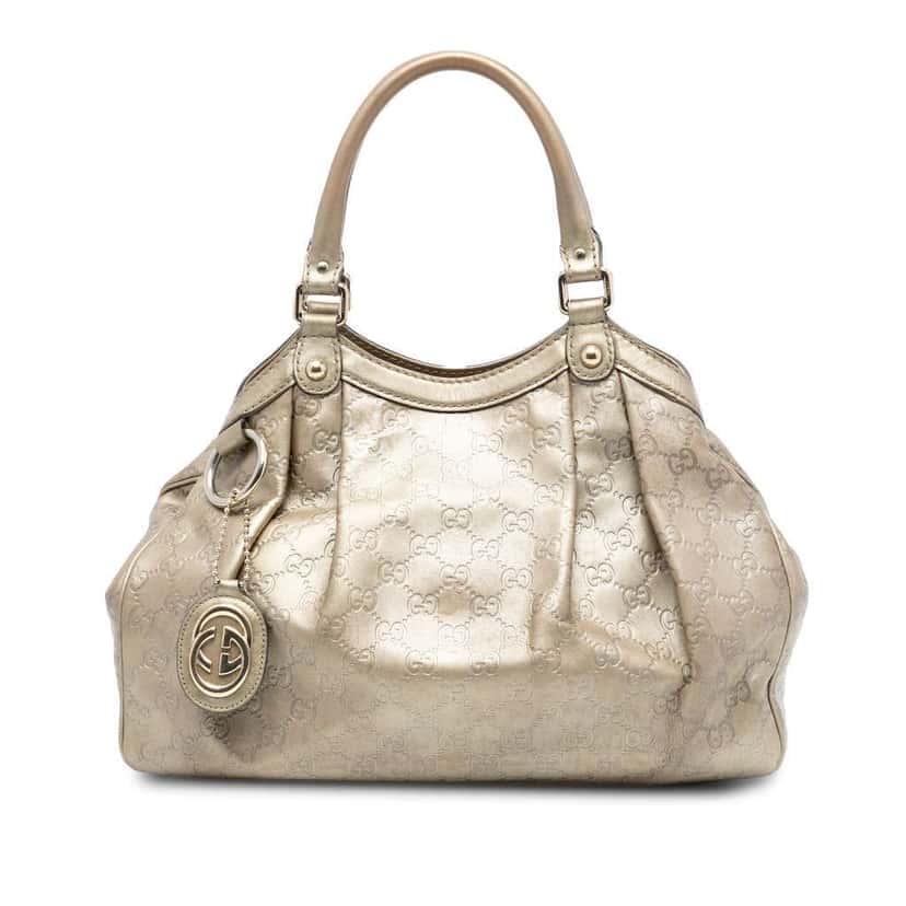 Gucci Medium Guccissima Sukey Tote Gold Leather Very good condition - Front View