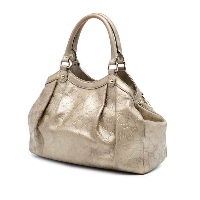 Gucci Medium Guccissima Sukey Tote Gold Leather Very good condition - Back View