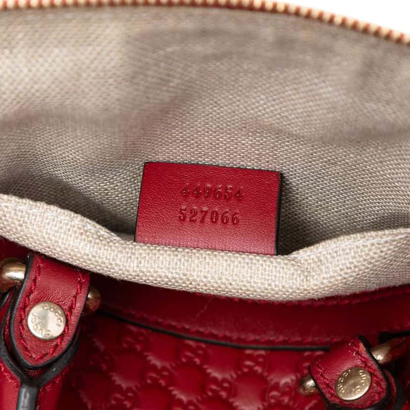 Gucci Mini Microguccissima Dome Satchel Red Leather Very good condition - Box View