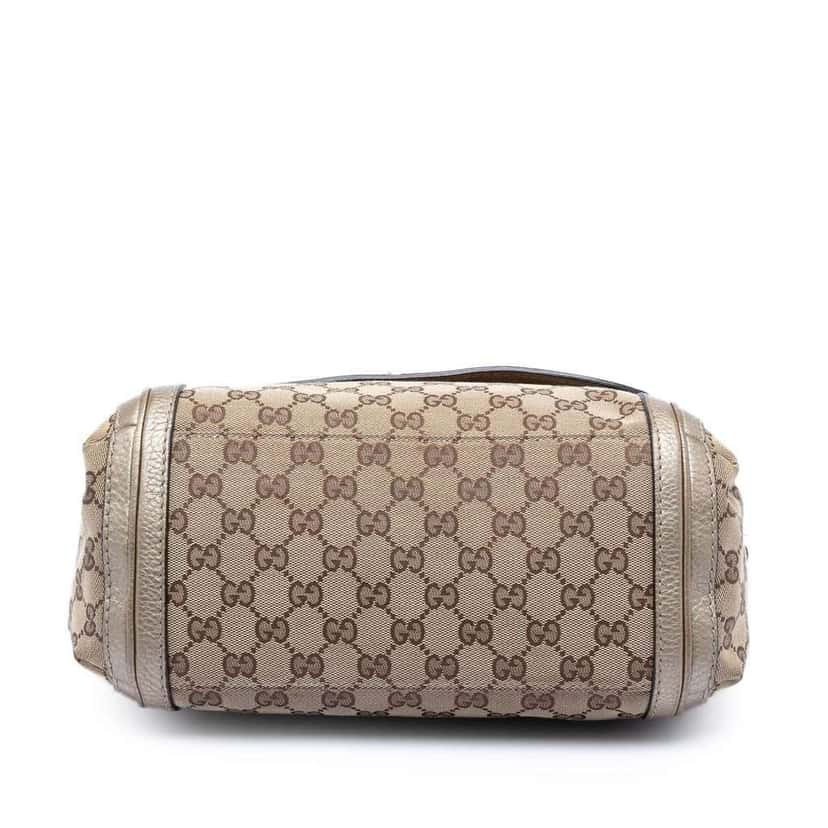 Gucci GG Canvas Bella Flap Satchel Beige Very good condition - Inside View