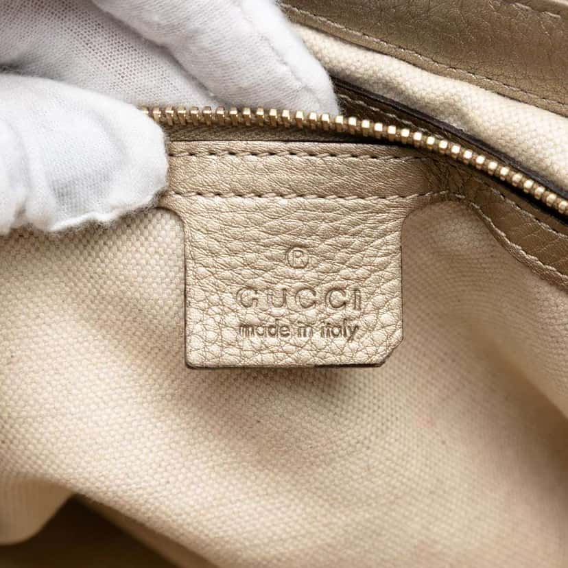 Gucci GG Canvas Bella Flap Satchel Beige Very good condition - Box View