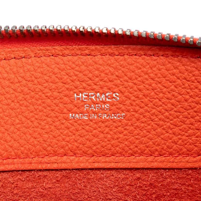 Hermès Small Togo Bazar Pouch Orange Leather Very good condition - Box View
