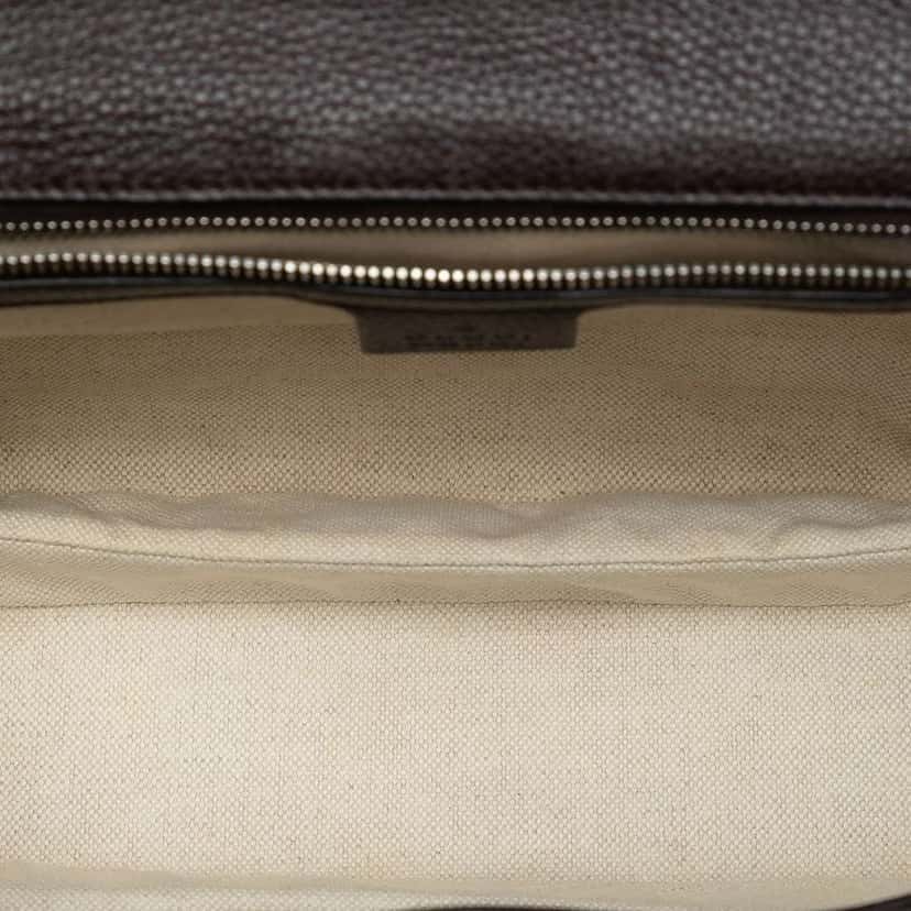 Gucci Medium GG Canvas New Bamboo Top Handle Bag Beige Very good condition - Model View
