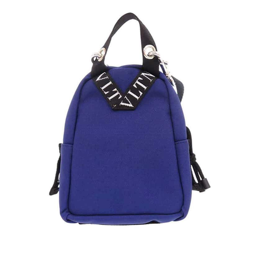 Valentino Mini Canvas VLTN Convertible Backpack Blue Canvas Very good condition - Inside View