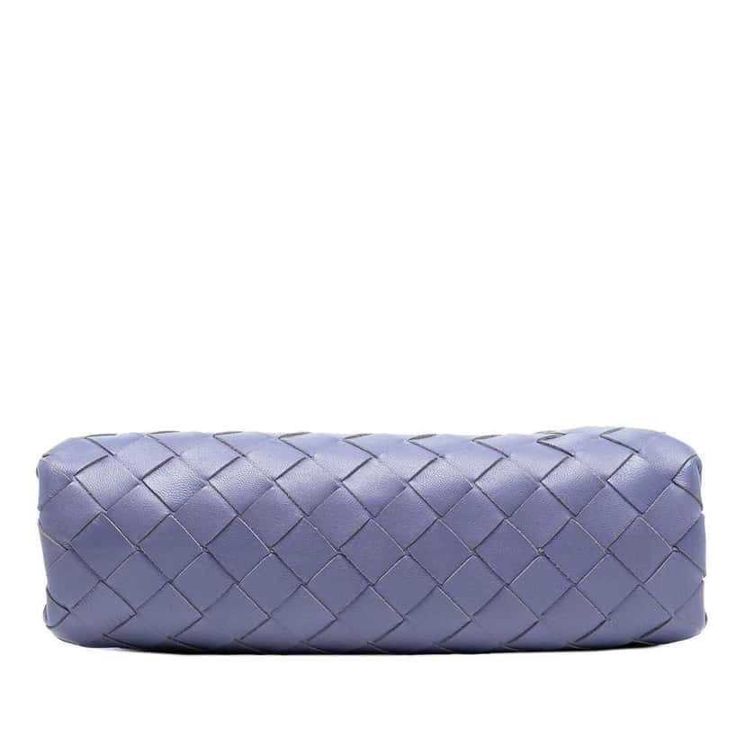 Bottega Veneta Nappa Intrecciato The Mini Pouch Crossbody Purple Leather Very good condition - Inside View