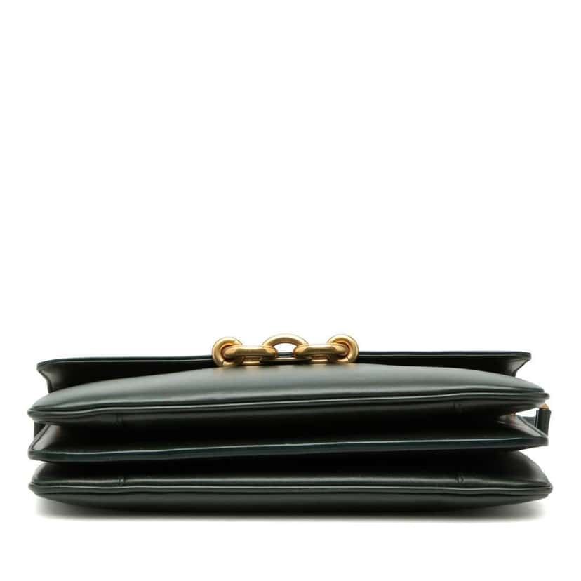 Saint Laurent Smooth Calfskin Le Maillon Crossbody Green Leather Very good condition - Inside View