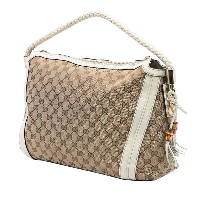 Gucci Medium GG Canvas Bella Shoulder Bag Beige Very good condition - Back View