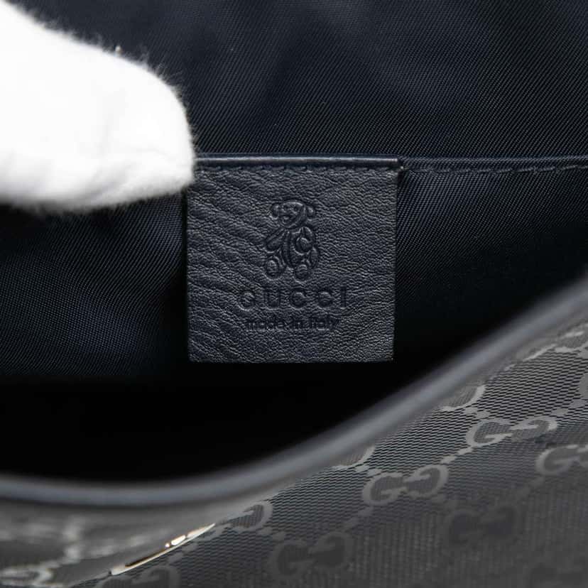 Gucci Kids GG Imprime Web Messenger Bag Black Canvas Very good condition - Box View