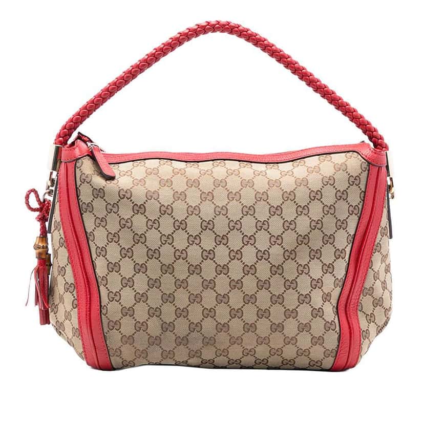Gucci Medium GG Canvas Bella Shoulder Bag Beige Very good condition - Front View