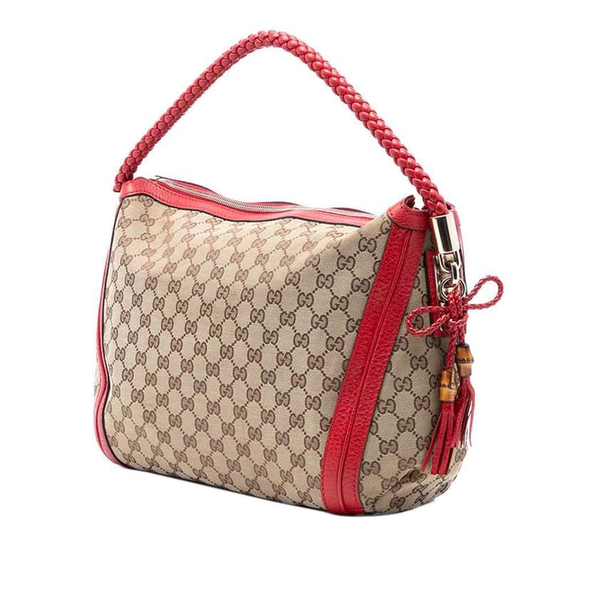 Gucci Medium GG Canvas Bella Shoulder Bag Beige Very good condition - Back View