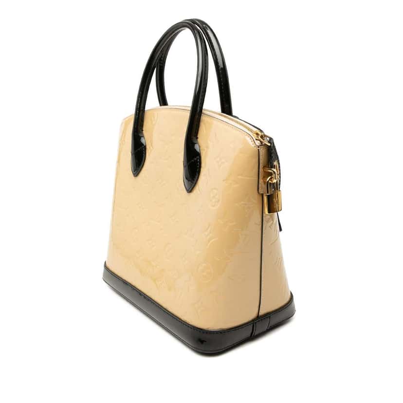 Louis Vuitton Monogram Vernis Lockit PM Beige Leather Very good condition - Back View